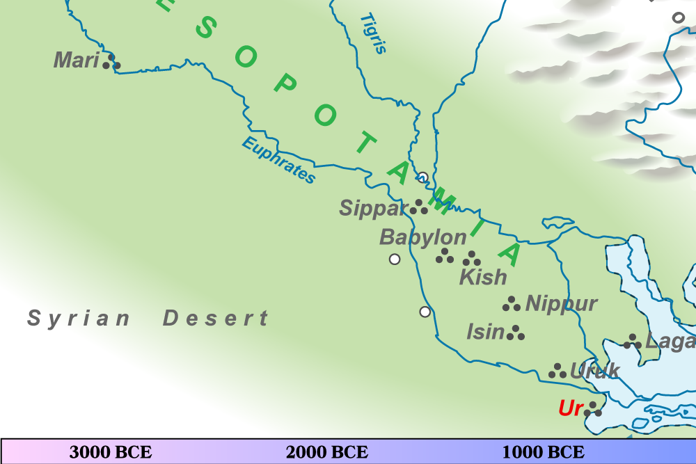 ur map mesopotamia