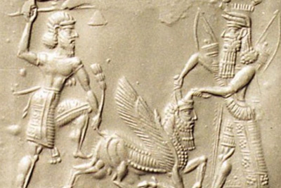 Seal with image of Gilgamesh