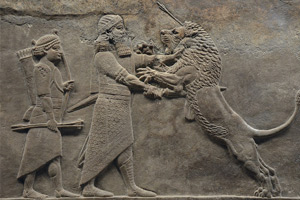 Ashurbanipal lion hunt