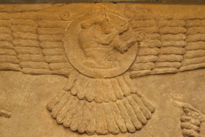 Image of the Sumerian sun god Utu or Shamash